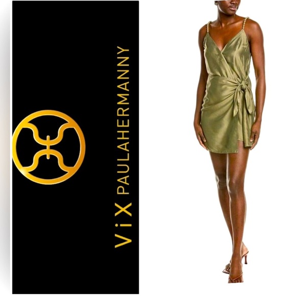 - ViX Paula Hermanny Gisa wrap dress- size 4 - Picture 1 of 12